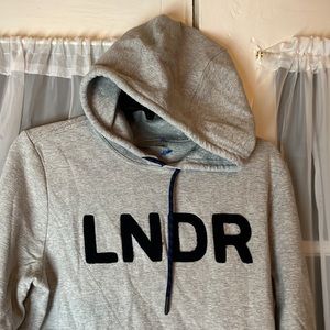 LNDR College Hooded Boucle-Logo Sweatshirt Women’s Small